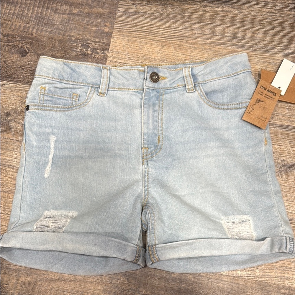 Steve Madden Light Blue Denim girls Shorts